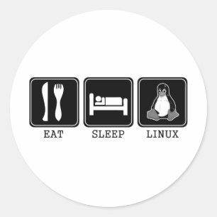 Adesivo Coma. Durma. Linux.