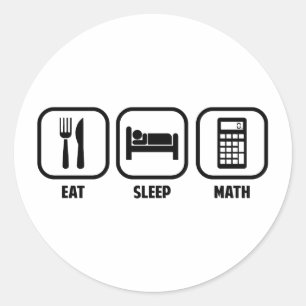 ADESIVO COMA, DURMA, MATEMÁTICA