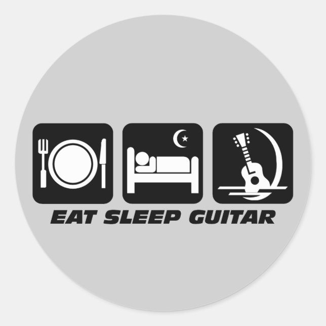 Adesivo Coma guitarra de sono (Frente)