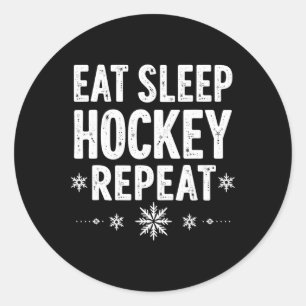 Adesivo Coma Hockey com Sono Repito Engraçado Holida do Es