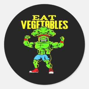 Adesivo Coma Legumes Brócolis Engraçado Fitness Forçaespor