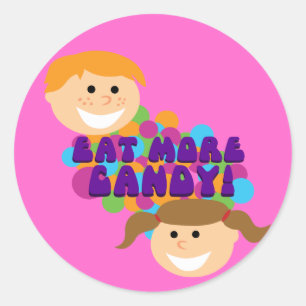 Adesivo Coma Mais Crianças De Retrô De Candy