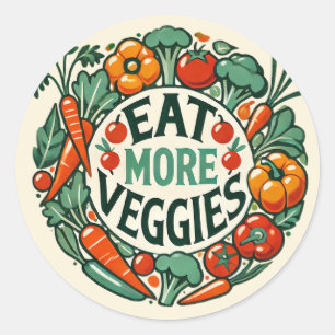 Adesivo Coma mais vegetais