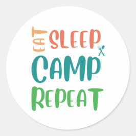 Adesivo Coma o acampamento do sono repetidamente - A vida 