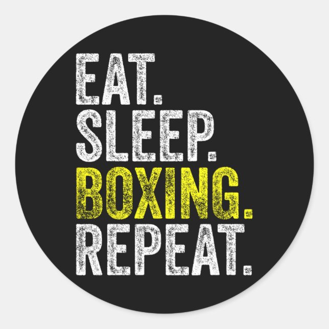Adesivo Coma o Boxing Repetit Boxer Fighter Fighting Wor (Frente)