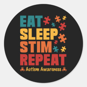 Adesivo Coma O Sono Repetidamente Stimming Autism Consciên