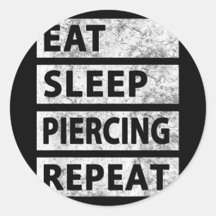 Adesivo Coma Piercing Do Sono Repetir Piercing Engraçado