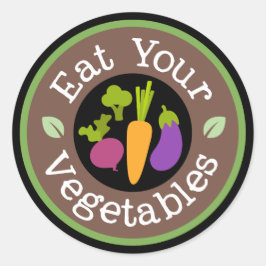Adesivo Coma seu legumes, palestra de arte divertida