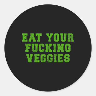 Adesivo Coma Seus Legumes Vegetarianos Humor De Musculação