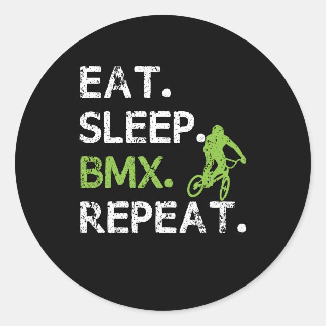 Adesivo Coma Sleep BMX Frestyle ciclando sarcasmo (Frente)