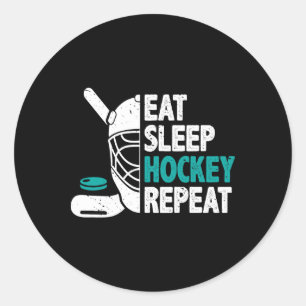 Adesivo Coma Sonho Hockey Repita Amantes de Hóquei no Gelo