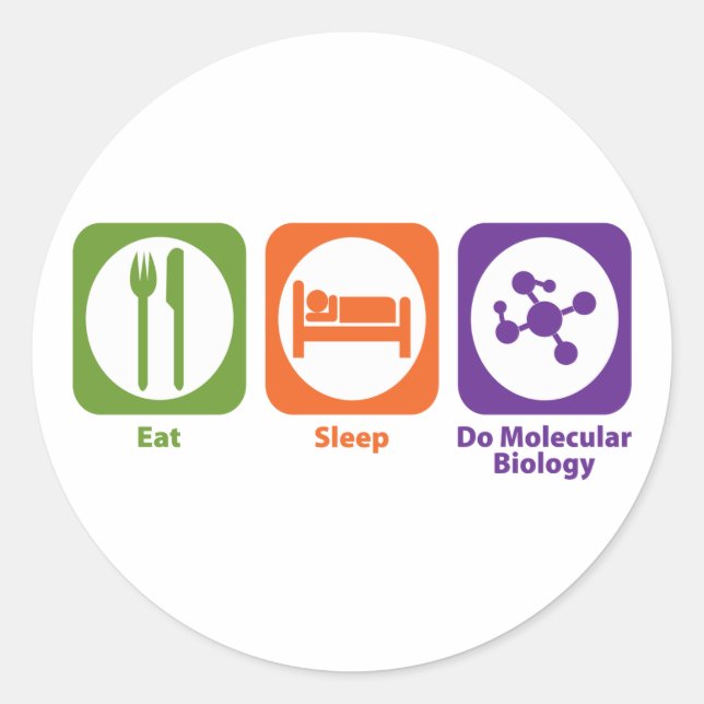 Adesivo Coma Sono Faça Biologia Molecular (Frente)