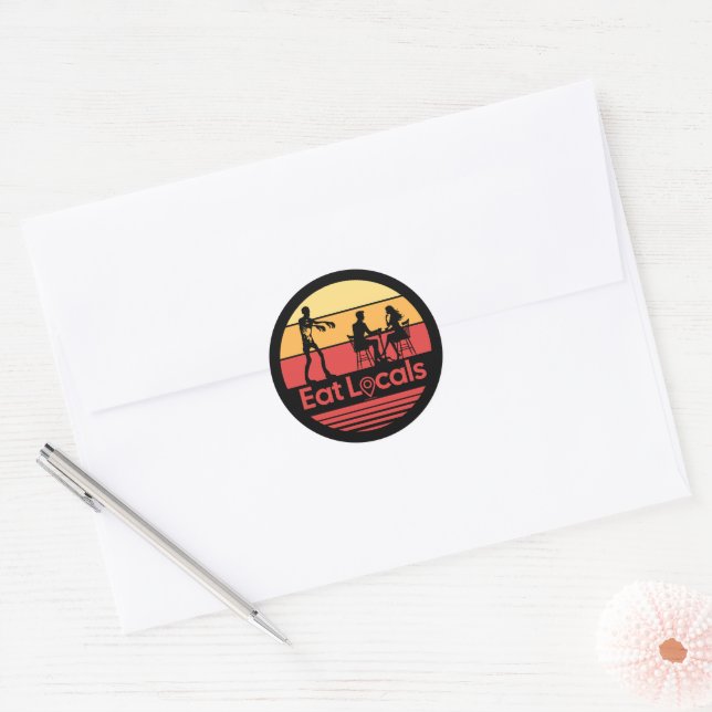 Adesivo Coma Zombie Humor nos Locais (Envelope)