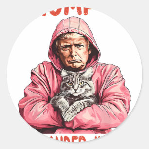 Adesivo Comandante De Trump Em Gato Engraçado E Trump