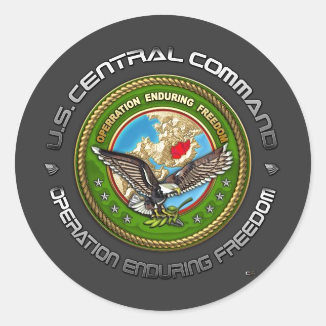 Adesivo Comando Central dos EUA - OEF-A (Frente)