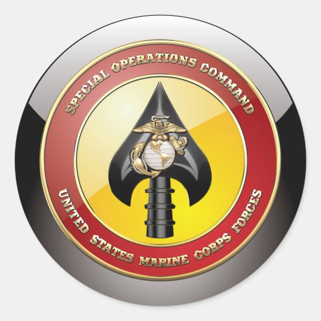 Adesivo Comando de Operações Especiais USMC (MARSOC) [3D] (Frente)