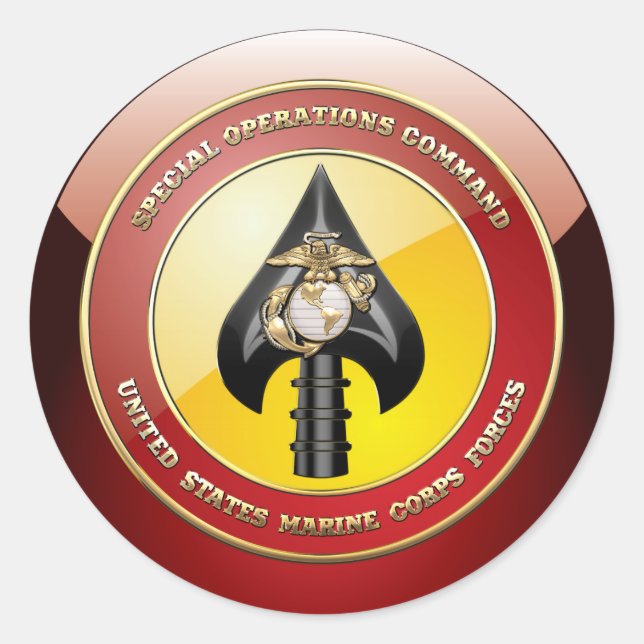 Adesivo Comando de Operações Especiais USMC (MARSOC) [3D] (Frente)