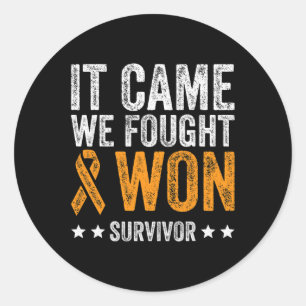 Adesivo Combatemos e ganhamos conscientização sobre a leuc