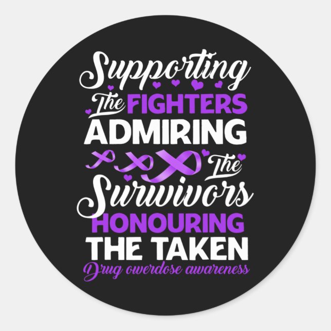 Adesivo Combatentes Honrando a Sobredosagem Tomada 3 (Frente)