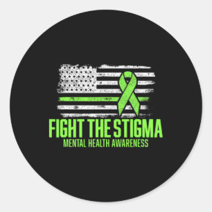 Adesivo Combater O Stigma Americano Flag Mental Health Awa