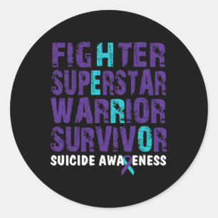 Adesivo Combater Sobrevivência Suicida Sensibilização para