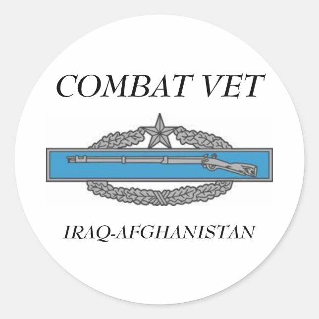 Adesivo CombatInfBadge2Awd, COMBAT VET, IRAQUE-AFEGANISTÃO (Frente)