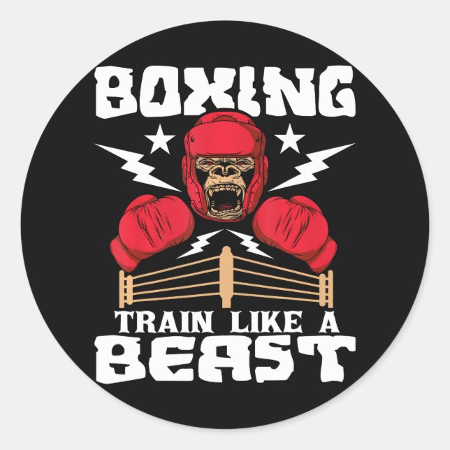 Adesivo Comboio De Boxin Como Um Kickboxer De Beast (Frente)