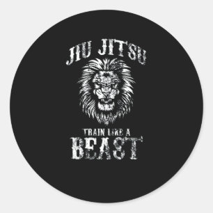 Adesivo Comboio Jiu Jitsu como uma besta BJJ aflita