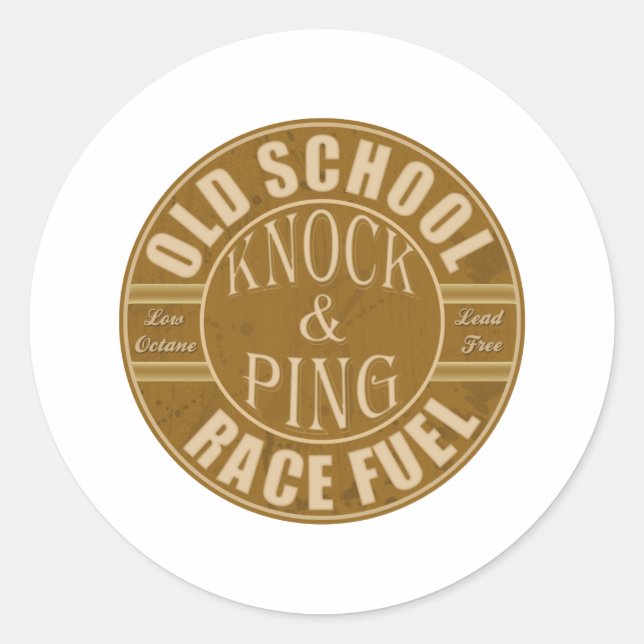 Adesivo combustível de corrida para a velha escola (Frente)