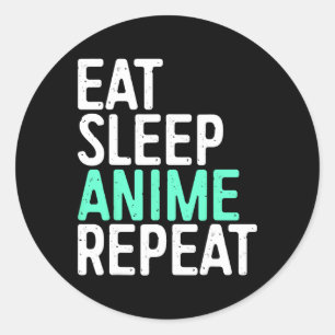 Adesivo Come Sleep Anime Repete O Passo De Animação Japonê