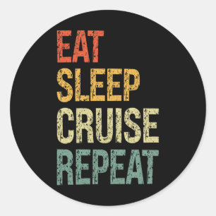 Adesivo Come Sleep Cruise Repete Família Casal Beach Holid