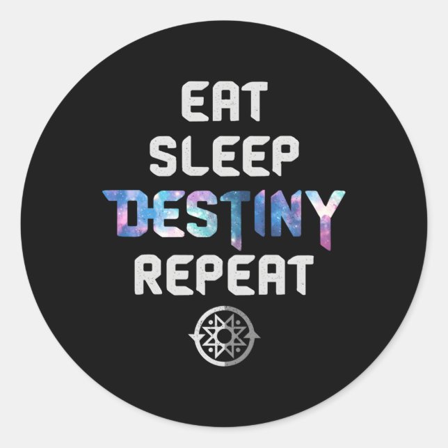 Adesivo Come Sleep Destinat Repete jogos de Videos games d (Frente)