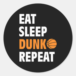 Adesivo Come Sleep Dunk Repete Bball de Basquete Divertido