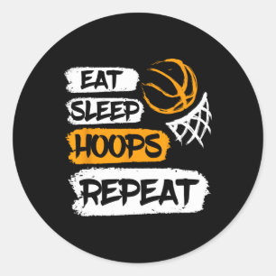 Adesivo Come Sleep Hoops Repete Vintage Basball dizendo a