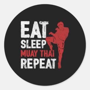 Adesivo Come Sleep Muay Thai Repete Tailandês Boxing Mma F