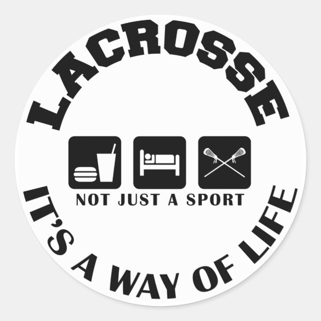 Adesivo Come Sleep Play Lacrosse (Frente)