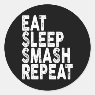 Adesivo Come Sleep Smash Repete Badminton Tee