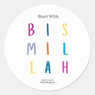 Adesivo Comece com Bismillah - Stickers
