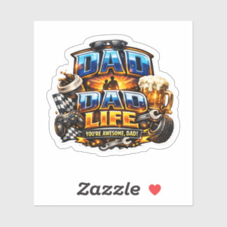 Adesivo Comece o dia do papai com café e um sorriso!
