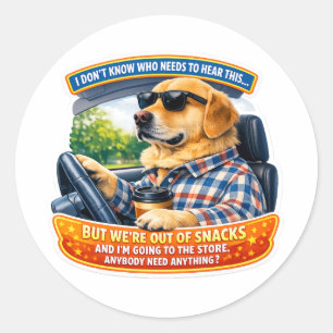 Adesivo Comédia de Golden Retriever engraçado Carro Arte M