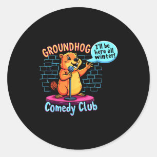 Adesivo Comédia do Dia da Marmota Stand-up Sarcasmo sobre 