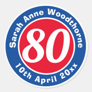 Adesivo Comemoração de Aniversário com Nome, Idade e Da