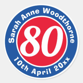 Adesivo Comemoração de Aniversário com Nome, Idade e Data