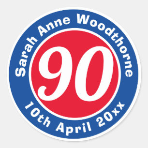 Adesivo Comemoração de Aniversário com Nome, Idade e Data