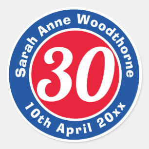 Adesivo Comemoração de Aniversário com Nome, Idade e Data