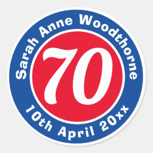 Adesivo Comemoração de Aniversário com Nome, Idade e Data