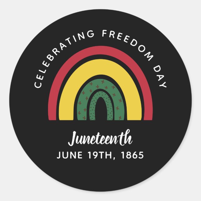 Adesivo Comemoração do Dia da Liberdade Juneteenth 1865 Ar (Frente)
