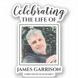 Adesivo Comemoração Moderna Da Vida Com Memorial Fotográfi