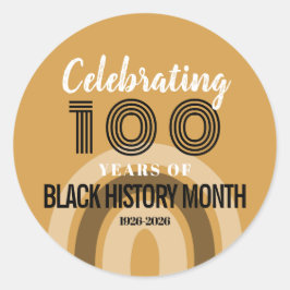 Adesivo Comemorando 100 Anos do Mês da História Negra