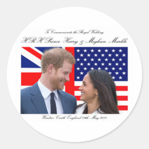 Adesivo Comemorar o Casamento Real Harry e Meghan